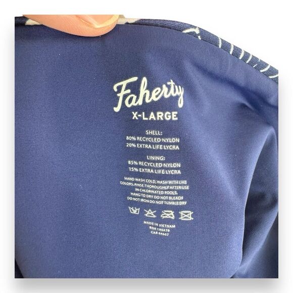 NWT Faherty Swim Seascape Bikini Bottom Geometric Floral Size Large XL $58 Blue - Picture 4 of 5